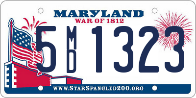 MD license plate 5MD1323