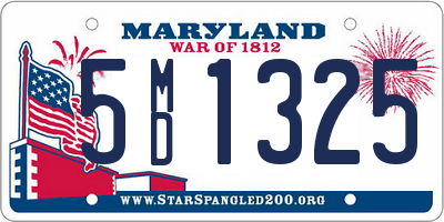 MD license plate 5MD1325