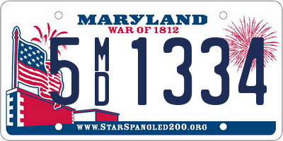 MD license plate 5MD1334