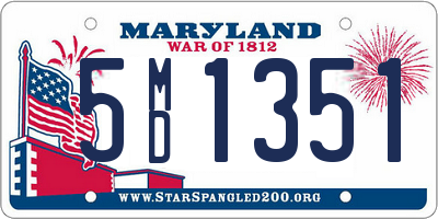 MD license plate 5MD1351