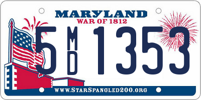 MD license plate 5MD1353