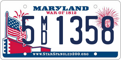 MD license plate 5MD1358