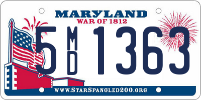 MD license plate 5MD1363