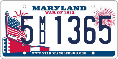 MD license plate 5MD1365