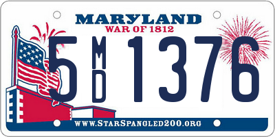 MD license plate 5MD1376