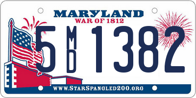 MD license plate 5MD1382