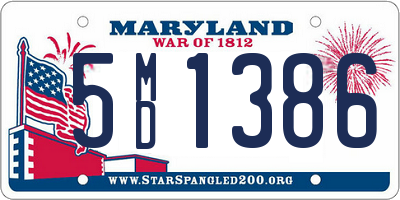 MD license plate 5MD1386