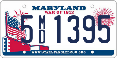 MD license plate 5MD1395
