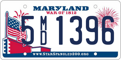 MD license plate 5MD1396