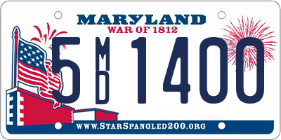 MD license plate 5MD1400