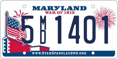 MD license plate 5MD1401