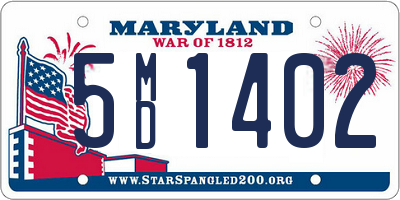 MD license plate 5MD1402