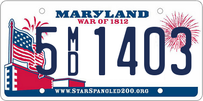 MD license plate 5MD1403