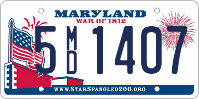 MD license plate 5MD1407