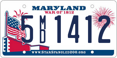 MD license plate 5MD1412