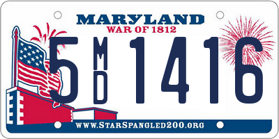 MD license plate 5MD1416