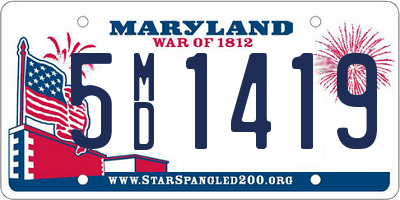 MD license plate 5MD1419