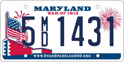 MD license plate 5MD1431