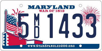 MD license plate 5MD1433