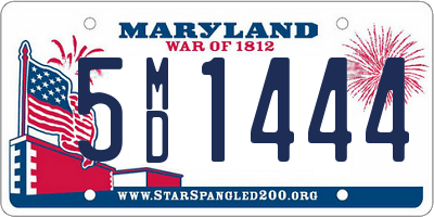 MD license plate 5MD1444