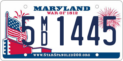 MD license plate 5MD1445