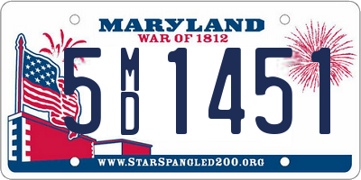 MD license plate 5MD1451