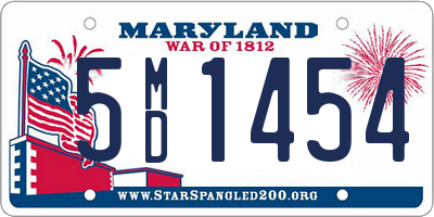 MD license plate 5MD1454