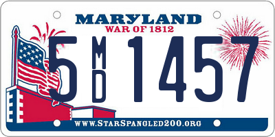 MD license plate 5MD1457