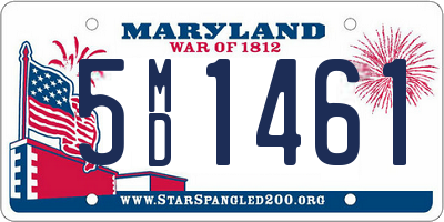 MD license plate 5MD1461