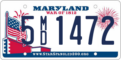 MD license plate 5MD1472