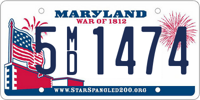 MD license plate 5MD1474