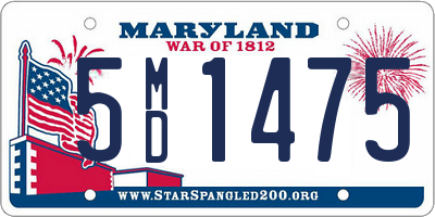 MD license plate 5MD1475