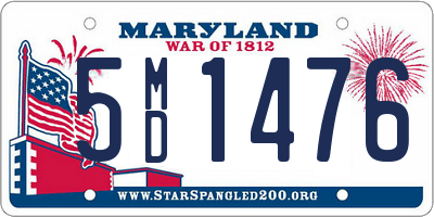 MD license plate 5MD1476