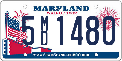 MD license plate 5MD1480