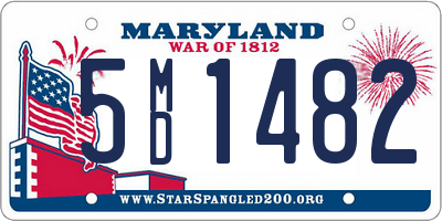 MD license plate 5MD1482