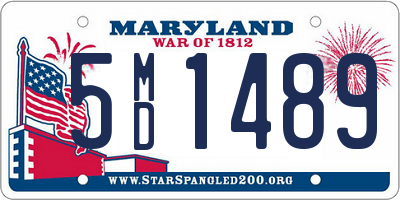 MD license plate 5MD1489