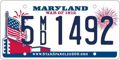 MD license plate 5MD1492