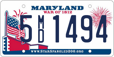 MD license plate 5MD1494