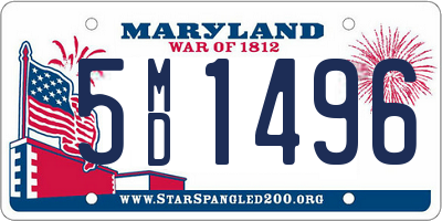 MD license plate 5MD1496