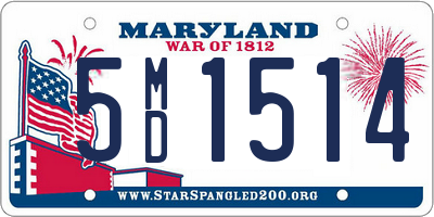 MD license plate 5MD1514