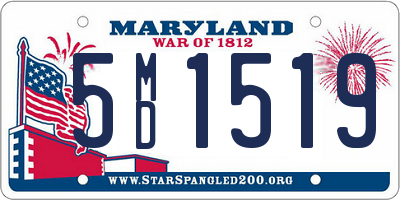 MD license plate 5MD1519