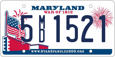 MD license plate 5MD1521