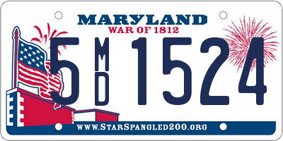 MD license plate 5MD1524