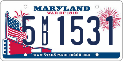 MD license plate 5MD1531