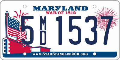 MD license plate 5MD1537