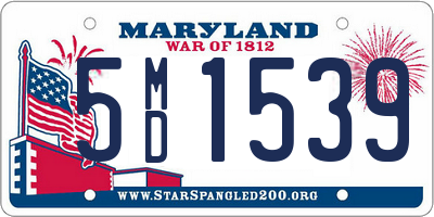 MD license plate 5MD1539