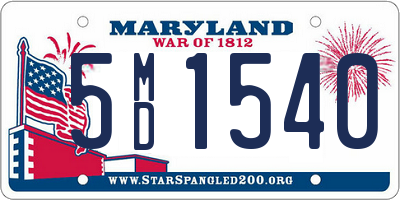 MD license plate 5MD1540