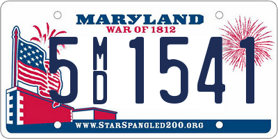 MD license plate 5MD1541