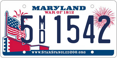 MD license plate 5MD1542