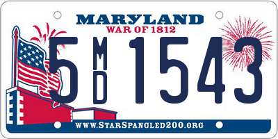 MD license plate 5MD1543